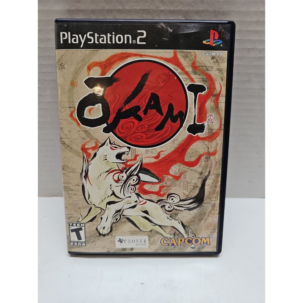 Okami PlayStation 2 PS2 Complete Video Game Capcom‎ Clover Studio Art Case